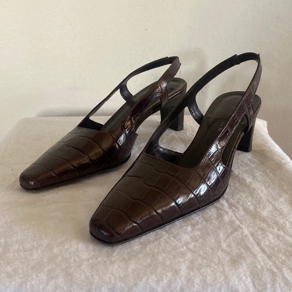 Ann Taylor Shoes - Ann Taylor Sling Back Small Kitten Heel